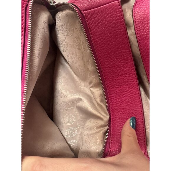 Michael Kors Jet Set Chain Crossbody Messenger Shoulder Bag Fuschia Hot Pink - Picture 5 of 6